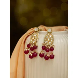 Priyaasi Opulent Gold-Plated Kundan Studded Contemporary Chandbalis-picture-26