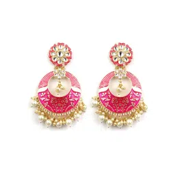Priyaasi Pink Contemporary Drop Earring image 2