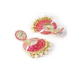 Priyaasi Pink Contemporary Drop Earring image 3