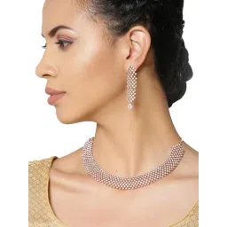 Priyaasi Rose Gold Necklace Set-picture-14
