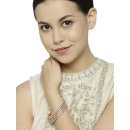 Priyaasi Rose Gold Round Bangle - Set of 4-picture-27