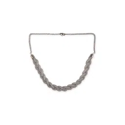 Priyaasi Silver-Plated Meshed Necklace Set image 3