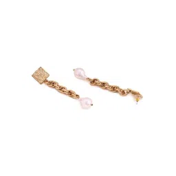 Priyaasi White Beaded Contemporary Drop Earring image 3