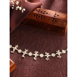 Priyaasi Women Gold-Plated Artificial Stones and Beads Studded Matha Patti Head Jewellery-picture-36