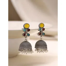 Priyaasi Yellow Jhumki Earrings-picture-23