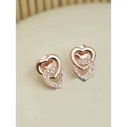 SHEER by Priyaasi Multi Sterling Silver Heart Shaped Stud Earring-picture-31