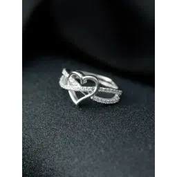 SHEER by Priyaasi Silver AD Stone Studded Casual Ring-picture-18