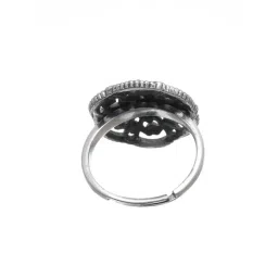 SHEER by Priyaasi Silver Oxidised Casual Ring image 3