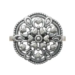 SHEER by Priyaasi Silver Oxidised Casual Ring image 2