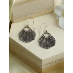 SHEER by Priyaasi Silver Sterling Silver Oxidised Drop Earring-picture-22
