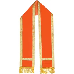 priyakant safawala Solid Cotton Rayon Blend Men Orange Scarf-picture-36