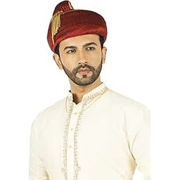 priyakant safawala Traditional Handstitch Ready To Wear Maroon Colour Puneri Tilak Pagdi (Turban/Safa) For Maharashtra Wedding,Anniversary,Traditional Function For Man (Size Free)-picture-52