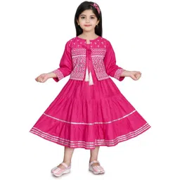 PRIYANKA'S COLLECTION Embroidered Fit & Flare Midi Dress-picture-55