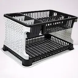prizam Plastic Plastic Kitchen Organizer Rack with Water Storing Tray, 2 Layer -1 Storage Basket-picture-24
