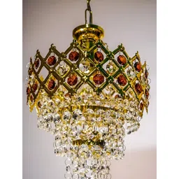 Prmoagen Beige & Red Textured Ceiling Lamp-picture-40