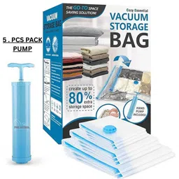 pro astrol 5 Pack Vacuum Storage Space Saver Bags For Clothes,Bedding,Pillows Travel Storage Vacuum Bags-picture-16