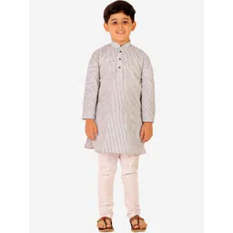 Pro-Ethic STYLE DEVELOPER Boys Black Pure Cotton Kurta with Pyjamas-picture-11