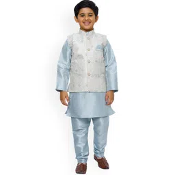 Pro-Ethic STYLE DEVELOPER Boys Embroidered Kurta with Pyjamas & Jacket-picture-38
