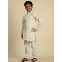 Pro-Ethic STYLE DEVELOPER Boys Embroidered Regular Kurta with Pyjamas-picture-30