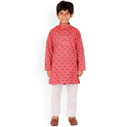 Pro-Ethic STYLE DEVELOPER Boys Ethnic Motifs Printed Pure Cotton Kurta with Pyjamas-picture-19