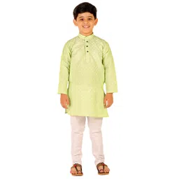 Pro-Ethic STYLE DEVELOPER Boys Geometric Printed Pure Cotton Kurta with Pyjamas-picture-12