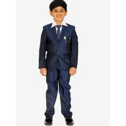 Pro-Ethic STYLE DEVELOPER Boys Navy Blue & White Coat with Trousers-picture-18
