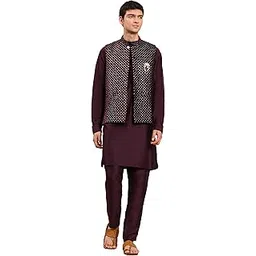 pro-ethic style developer Mens Cotton Kurta Set With Velvet Nehru Jacket (Waistcoat) For Men (C-115)-picture-25
