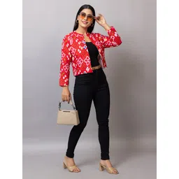 probasic Printed Women Waistcoat image 3