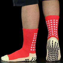 proberos Sports Socks for Man Women, Badminton Soccer Running Gym & Indoor Training, Hi-Tech Performance Rubber Anti-Slip and Thicken Cushion Sport Ankle Length image 3