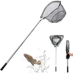 Proberos® 70" Foldable Fishing Net with Aluminum Alloy Handle, Telescopic Portable Fishing Landing Net for Fish Under 2.5 kg, Carp Trout Pond Fishing Net-picture-23