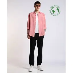 proearth by azorte Men Regular Fit Linen Shirt with Patch Pocket-picture-20