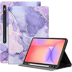 ProElite Book Cover Case for Samsung Galaxy Tab S10 Lite 10.9"/ Tab S9 FE 10.9 inch/Tab S10 FE/Tab S9 11" Cover, Smart flip case Book Cover with Pen Holder, Marble Purple-picture-26