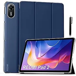 ProElite Case Cover for Xiaomi Redmi Pad 2 11 inch Cover, Smart Flip Case Cover for Xiaomi Redmi Pad 2 11 inch Translucent Back with Stylus Pen [Auto Sleep Wake Feature], Dark Blue-picture-28