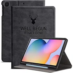 ProElite Cover for Galaxy Tab S6 Lite 2024, Deer Multi Angle Case Cover for Samsung Galaxy Tab S6 Lite 10.4 Inch with S Pen Holder, Supports Auto Sleep Wake, Black-picture-36