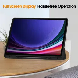 ProElite Cover for Galaxy Tab S9 FE Plus/S9 Plus/S10+ 12.4" Cover, Soft Flexible Flip Case Cover with S Pen Holder for Samsung Galaxy Tab S9/S9 Plus/S10+ 12.4 inch, [Recoil Series]- Black image 3