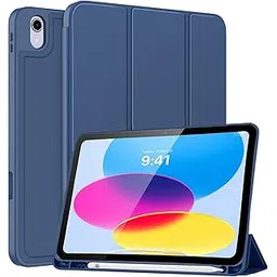 ProElite Smart Case for iPad (A16) 11th/10th Generation (2025/2022) [Auto Sleep/Wake Cover] [Pencil Holder] [Soft Flexible Case] Recoil Series for Apple iPad 10th/11th Gen - Dark Blue-picture-38