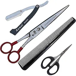 Professional Hair Cutting Scissor 7 Inches Carbon Funner Steel Salon Barber Hair Cut Scissor for Men Women and Kids Salon Combo Set-picture-14