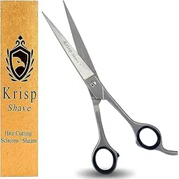 Professional Hair Cutting Scissors - Krisp Shave Japanese Stainless Steel Salon Barber Scissor (7 inch Inch) - Shears for Men's Beard Mustache Women Kids Pets Haircut All Purpose Shear, KSP-784-picture-42