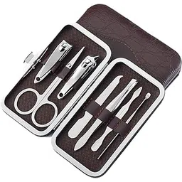 Professional Manicure Pedicure Kit | Luxury Nail Grooming Set With Designer Leather Case (7PCS)-picture-11