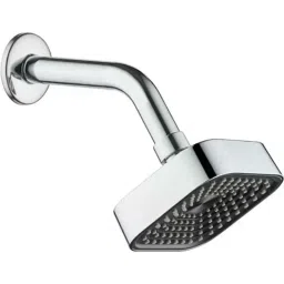 ProHome 4 inch Plastic Silver Chrome Finish Square High Pressure Overhead Shower with 9 inch Shower Arm-picture-33
