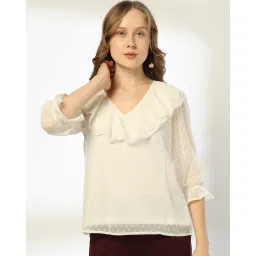 project eve Women Swiss-Dot Fitted Top image 4