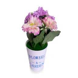 PROKART Purple 1 Pieces Blossom Artificial Flower With Pot-image-3