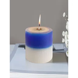 PROKART White & Blue 1 pieces Jar Candle-picture-27