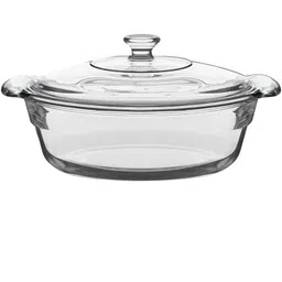 promise plus group Promise Plus Glass Casserole Deep Round - (1.5 LTR) Oven and Microwave Safe Serving Bowl with Glass Lid Set of (1) Serve Casserole-picture-26