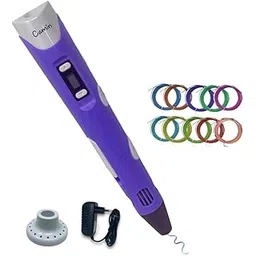Promo3D Pen for Kids | 3D Pen with Adapter & 35 PLA 5 mtr (Purple)-picture-13