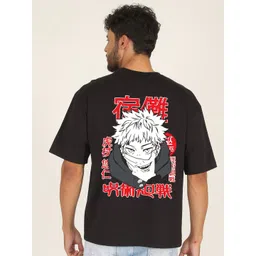 PRONK Graphic Yuji Itadori Printed Pure Cotton Oversized T-Shirt-picture-39