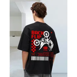 PRONK Men Graphic Printed Round Neck Cotton Oversized T-shirt-picture-28