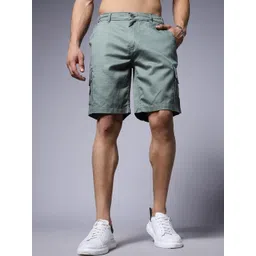 PRONK Men Green Cargo Shorts-picture-35