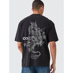 PRONK Men Printed Drop-Shoulder Sleeves T-shirt-picture-31