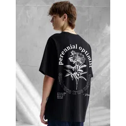 PRONK Men Printed Raw Edge T-shirt with Mask-picture-34